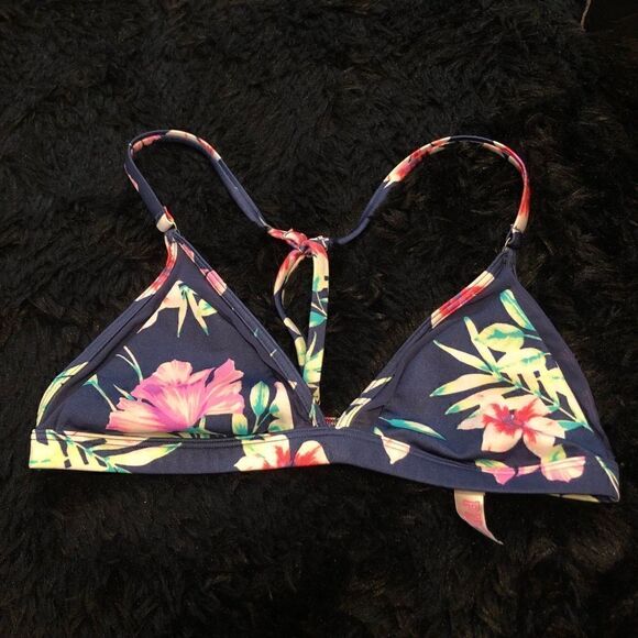 PINK victoria secret bikini top bra floral tropical print women’s Small - Picture 6 of 6